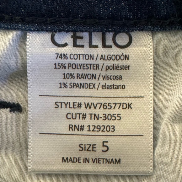 Cello Distressed High Rise Skinny Jeans With Ankle Zippers - Picture 16 of 16